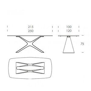 Mesa Calliope XXL de Tonin casa. Muebles modernos de hogar.