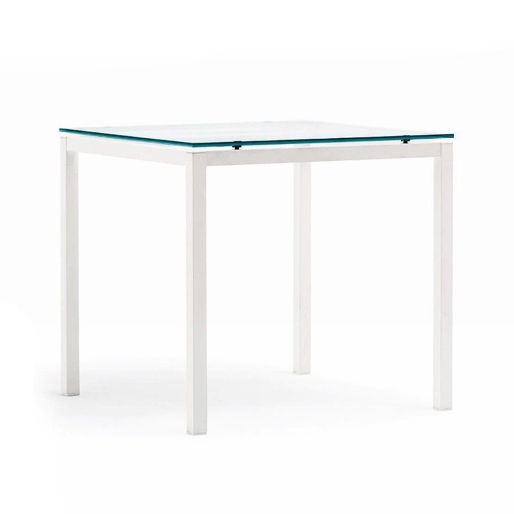 Mesa Kuadro Cristal de Pedrali. Mesas de diseño. Mesas modernas de comedor.
