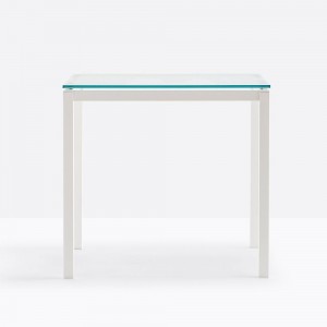 Mesa Kuadro Cristal de Pedrali. Mesas de diseño. Mesas modernas de comedor.