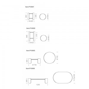 Mesa auxiliar Parenthesis Mármol de Pedrali. Mesas auxiliares de diseño.
