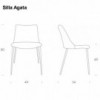 Silla Agata Metal de Tonin casa. Muebles modernos de hogar.