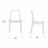 Silla Aralia de Tonin casa. Muebles modernos de hogar.