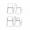 Silla Troy Madera Tapizada Acero de Magis. Silla para cocina o comedor.