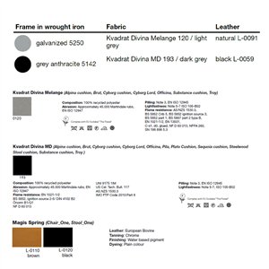 Taburete Officina de Magis. Taburete tapizado de diseño contemporáneo.