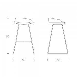 Taburete Brend de Tonin casa. Muebles modernos de hogar.