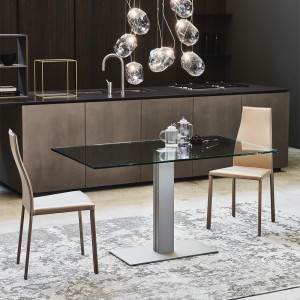 Mesa Elvis de Cattelan Italia. Muebles modernos italianos. Mesas de cristal.