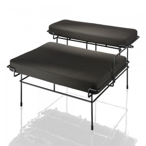 Banco Traffic_2 Platform Magis diseño contemporáneo tapizado en tela.