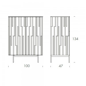 Vitrina Drops de Tonin casa. Muebles modernos de hogar.