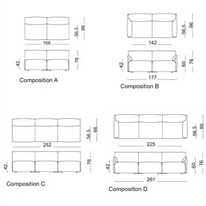 Sofá modular Brut de Magis
