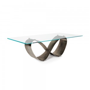 Mesa Butterfly Cristal Cattelan Italia. Mesas de comedor. Mesas de cristal.