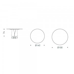 Mesa Giano Keramik Round Cattelan Italia. Mesa moderna. Mesas de comedor.