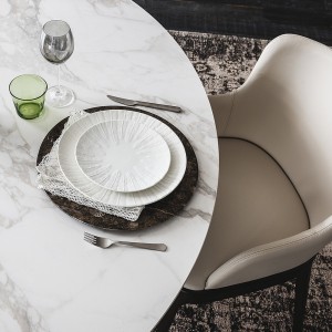 Mesa Gordon Keramik Redonda de Cattelan Italia. Mesa de comedor de diseño italiano.