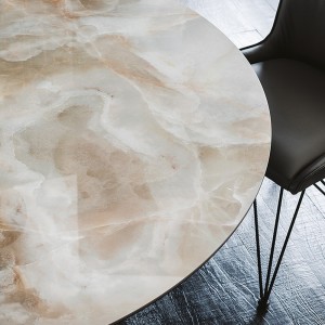 Mesa Gordon Keramik Redonda de Cattelan Italia. Mesa de comedor de diseño italiano.
