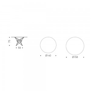 Mesa Gordon Keramik Redonda de Cattelan Italia. Mesa de comedor de diseño italiano.