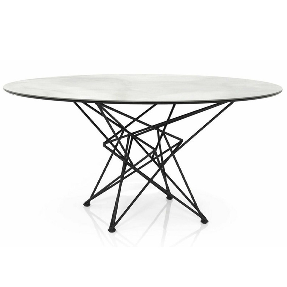 Mesa Gordon Keramik Redonda de Cattelan Italia. Mesa de comedor de diseño italiano.