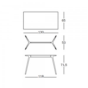 Mesa Baguette Fenix Magis. Mesa de diseño moderno para oficinas y estudios.