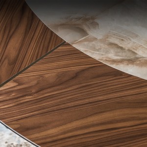 Mesa Planer Round Ker-Wood de Cattelan Italia para comedor. Mesa de diseño.