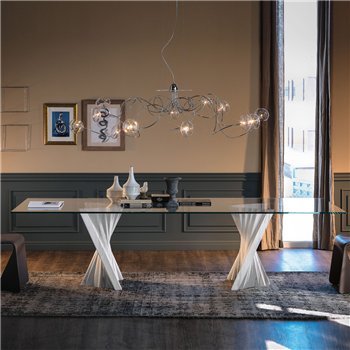 Mesa Plisset de Cattelan Italia. Muebles modernos italianos. Mesas redondas.