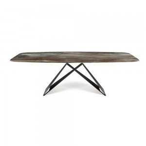 Mesa Premier CrystalArt de Cattelan Italia. Mobiliario de diseño moderno.