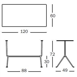 Mesa Officina Bistrot Magis. Muebles de diseño moderno.