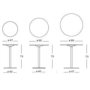 Mesa Passe-Partout Redonda de Magis. Muebles y complementos de diseño moderno.