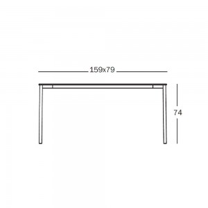 Mesa Striped Rectangular de Magis. Mesas rectangulares de diseño moderno.