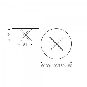 Mesa Spyder de Cattelan Italia. Muebles modernos italianos. Mesas redondas.