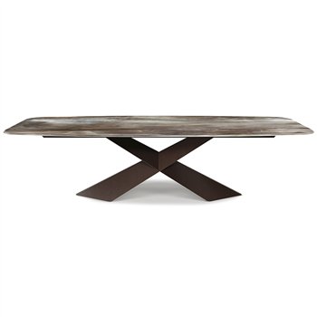 Mesa Tyron CrystalArt de Cattelan Italia. Mesa de cristal para comedor.