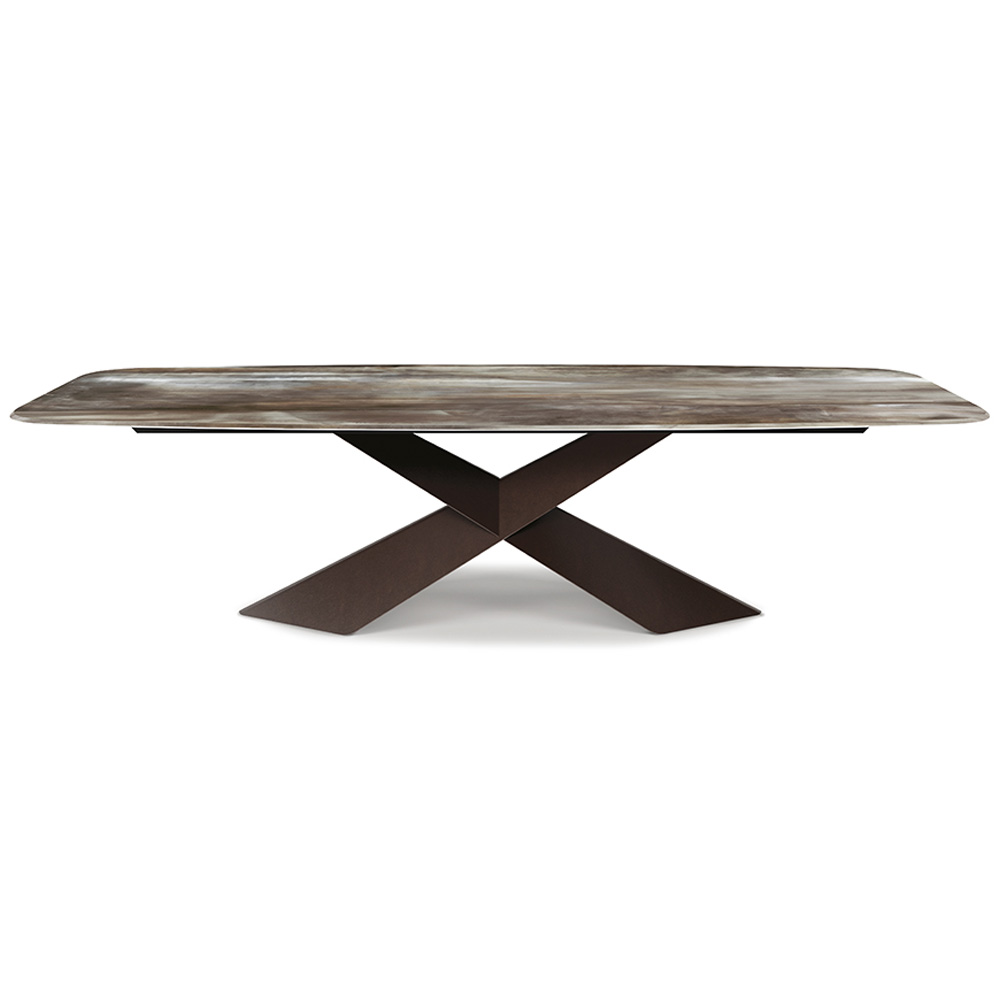 Mesa Tyron CrystalArt de Cattelan Italia. Mesa de cristal para comedor.