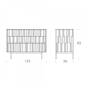 Cómoda Drops Night de Tonin casa. Muebles modernos de hogar.