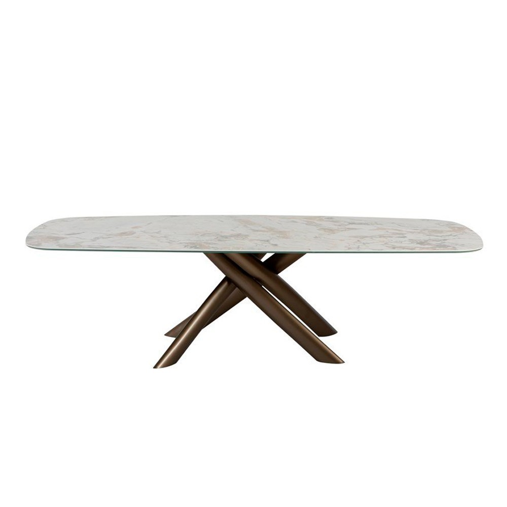 Mesa Style Redondeada Fija de Tonin casa. Muebles modernos de hogar.