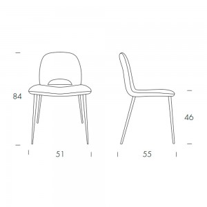 Silla Beetle Metal de Tonin casa. Muebles modernos de hogar.