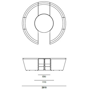 Mesa-Sofá Kosmos Extremis. Mueble de exterior de diseño original.