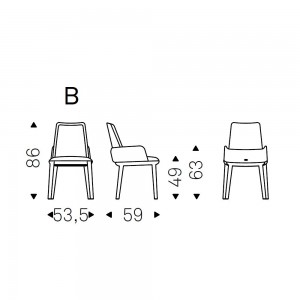 Silla Belinda de Cattelan Italia. Silla de diseño moderno para comedor.