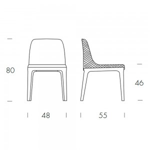 Silla Gilda Élite de Tonin casa. Muebles modernos de hogar.
