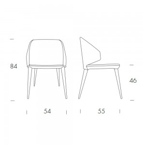 Silla Glam Metal de Tonin casa. Muebles modernos de hogar.