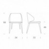 Silla Glam Metal de Tonin casa. Muebles modernos de hogar.