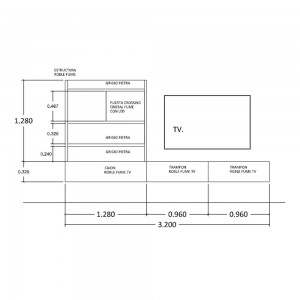Moderna composición de muebles TV de oferta de la firma italiana Missuraemme.