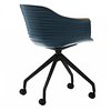 Sillón Indy con ruedas de Cattelan Italia. Sillón de diseño con ruedas.