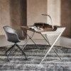 Sillón Indy con ruedas de Cattelan Italia. Sillón de diseño con ruedas.