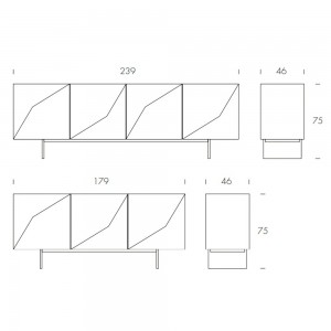 Aparador Alcione de Tonin casa. Muebles modernos de hogar.