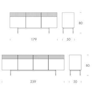 Aparador Cannete de Tonin casa. Muebles modernos de hogar.