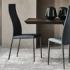 Silla Norma ML alta de Cattelan Italia. Silla de acero. Sillas de comedor.