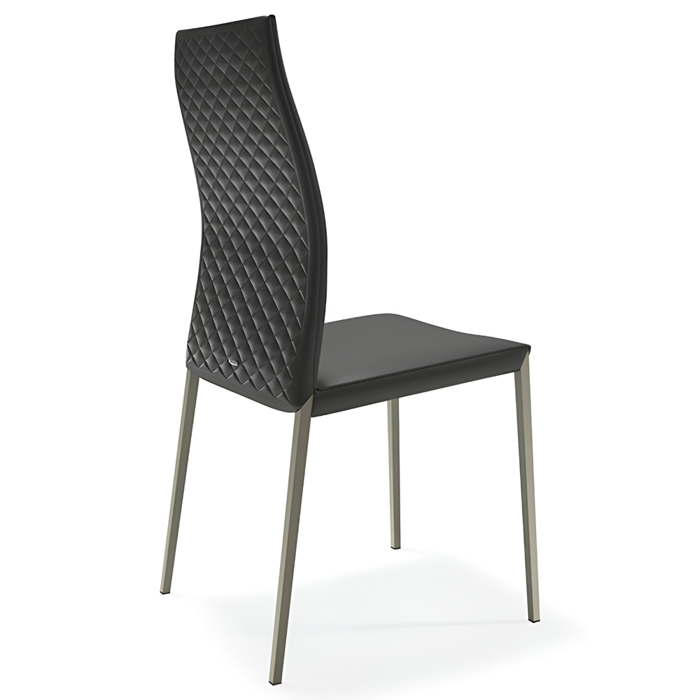 Silla Norma ML Couture de Cattelan Italia. Silla de acero. Sillas de diseño.