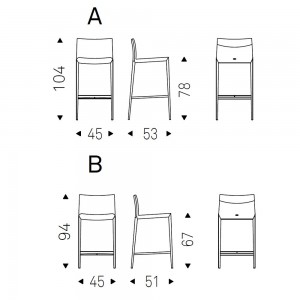 Taburete Norma de Cattelan Italia. Muebles modernos italianos. Taburete modernos.
