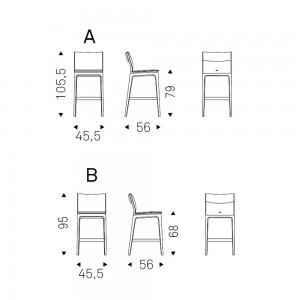 Taburete Sofia de Cattelan Italia. Taburetes modernos de diseño italiano.