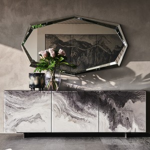 Aparador Focus Crystalart Cattelan Italia. Aparador de salón. Aparador moderno.