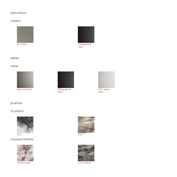 Aparador Focus Crystalart Cattelan Italia. Aparador de salón. Aparador moderno.