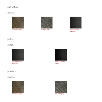 Aparador Spiga de Cattelan Italia. Aparador moderno con luz LED opcional.