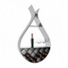 Botellero Drop de Cattelan Italia. Porta-botellas a pared en acero.